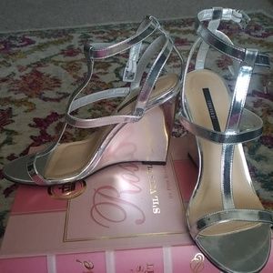 Forever 21 Silver High Heels 8.5